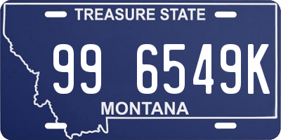 MT license plate 996549K