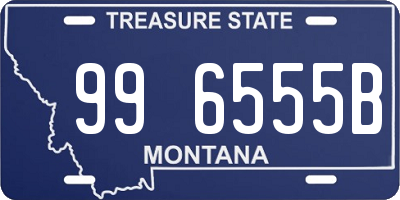 MT license plate 996555B