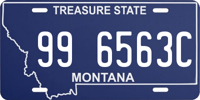 MT license plate 996563C