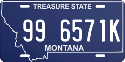 MT license plate 996571K