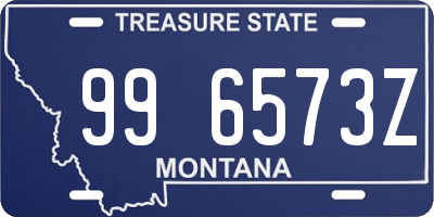 MT license plate 996573Z