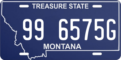 MT license plate 996575G