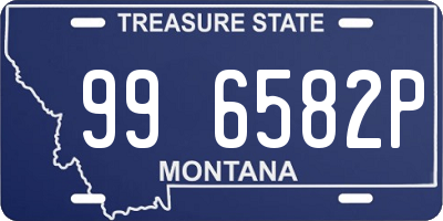 MT license plate 996582P