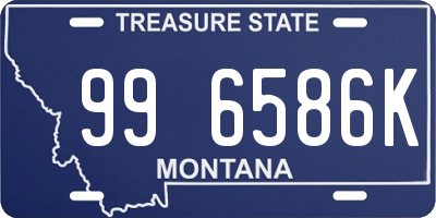 MT license plate 996586K