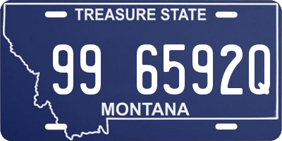 MT license plate 996592Q