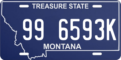 MT license plate 996593K