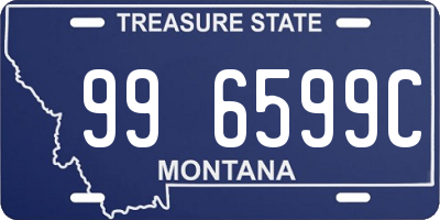 MT license plate 996599C