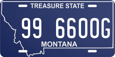 MT license plate 996600G