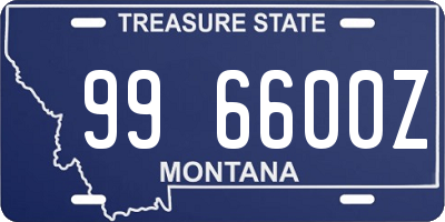 MT license plate 996600Z