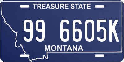 MT license plate 996605K