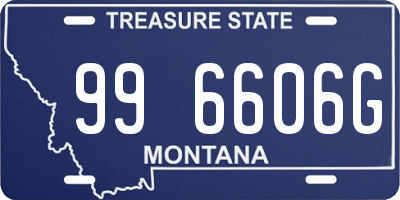 MT license plate 996606G