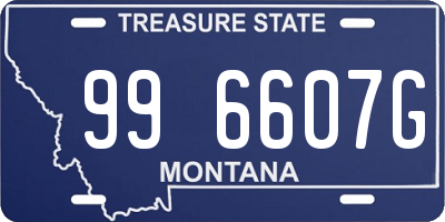 MT license plate 996607G