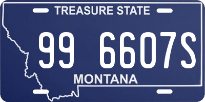 MT license plate 996607S