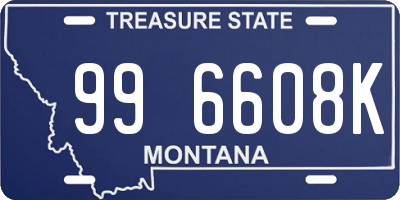 MT license plate 996608K