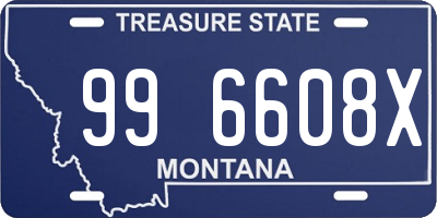 MT license plate 996608X