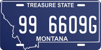 MT license plate 996609G