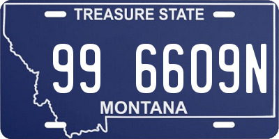 MT license plate 996609N