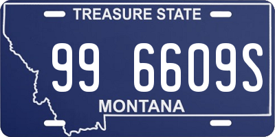 MT license plate 996609S