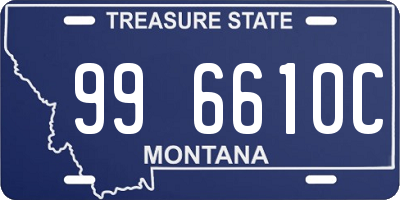 MT license plate 996610C