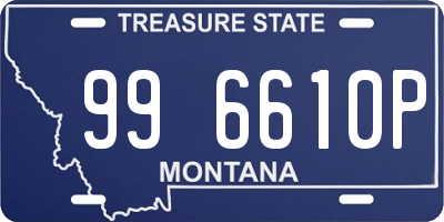 MT license plate 996610P