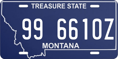 MT license plate 996610Z