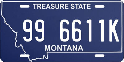 MT license plate 996611K