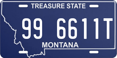 MT license plate 996611T