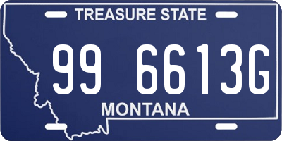 MT license plate 996613G