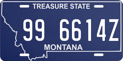 MT license plate 996614Z