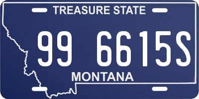 MT license plate 996615S