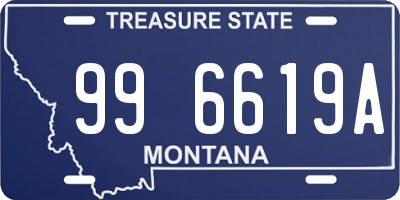 MT license plate 996619A