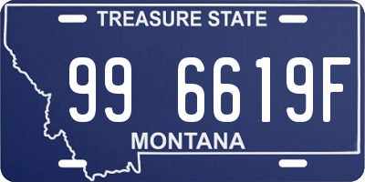 MT license plate 996619F