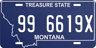 MT license plate 996619X