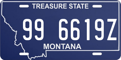 MT license plate 996619Z