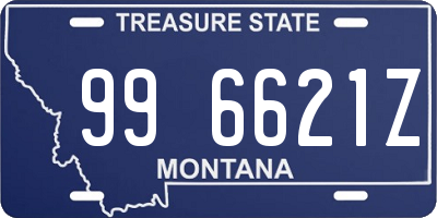 MT license plate 996621Z