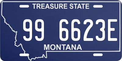 MT license plate 996623E