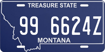 MT license plate 996624Z