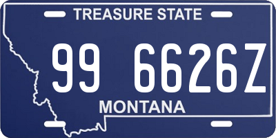 MT license plate 996626Z