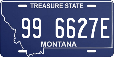 MT license plate 996627E