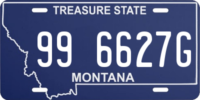 MT license plate 996627G