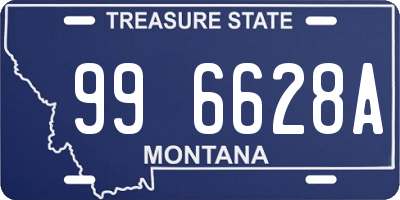 MT license plate 996628A