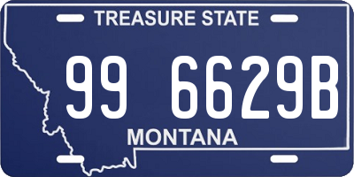 MT license plate 996629B