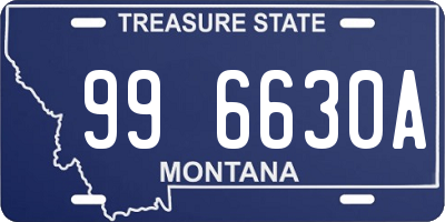 MT license plate 996630A