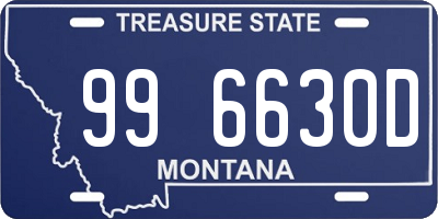 MT license plate 996630D