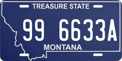 MT license plate 996633A