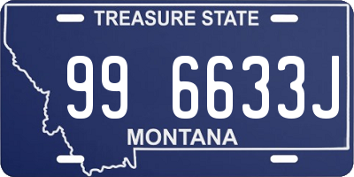 MT license plate 996633J