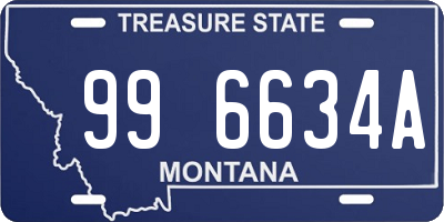 MT license plate 996634A