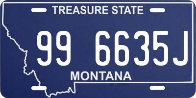 MT license plate 996635J