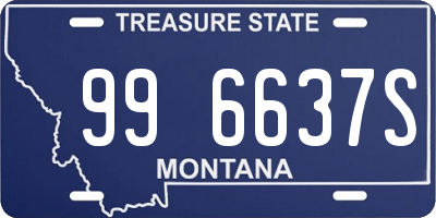 MT license plate 996637S