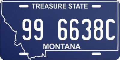 MT license plate 996638C